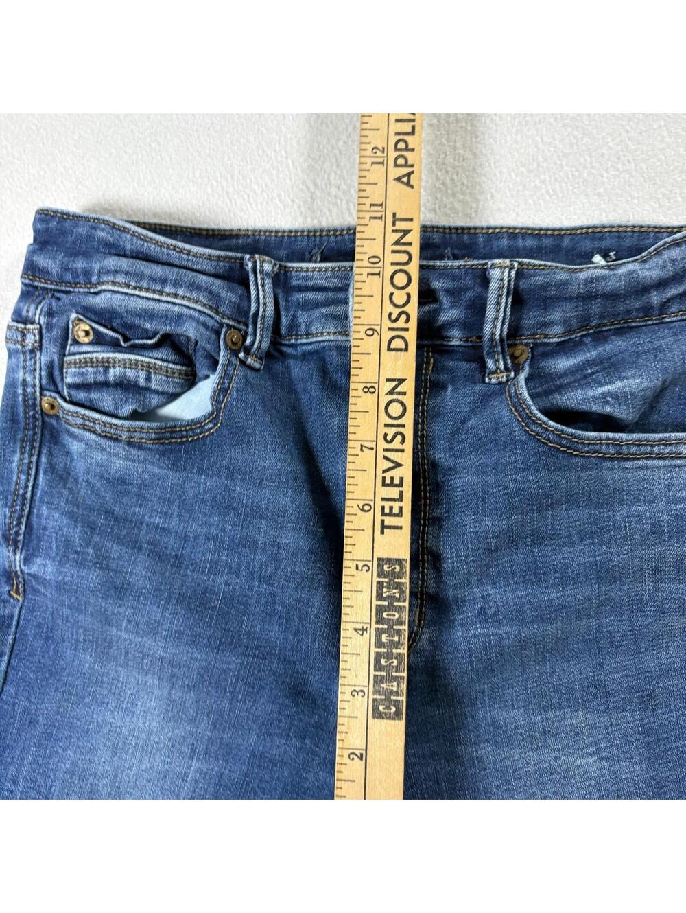 Stradivarius Skinny Jeans Womens 38 Blue Stretch Denim Mid Rise Fits Like 25x28 - Picture 7 of 9